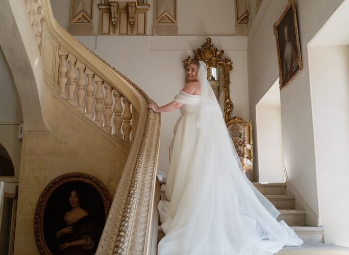 Hand-made Veil – French Lace with Nottingham Tuelle